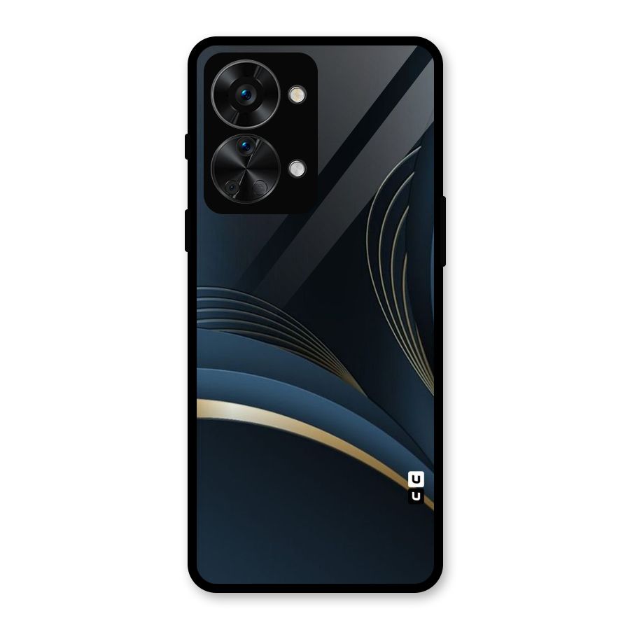 Gold Blue Beauty Glass Back Case for OnePlus Nord 2T