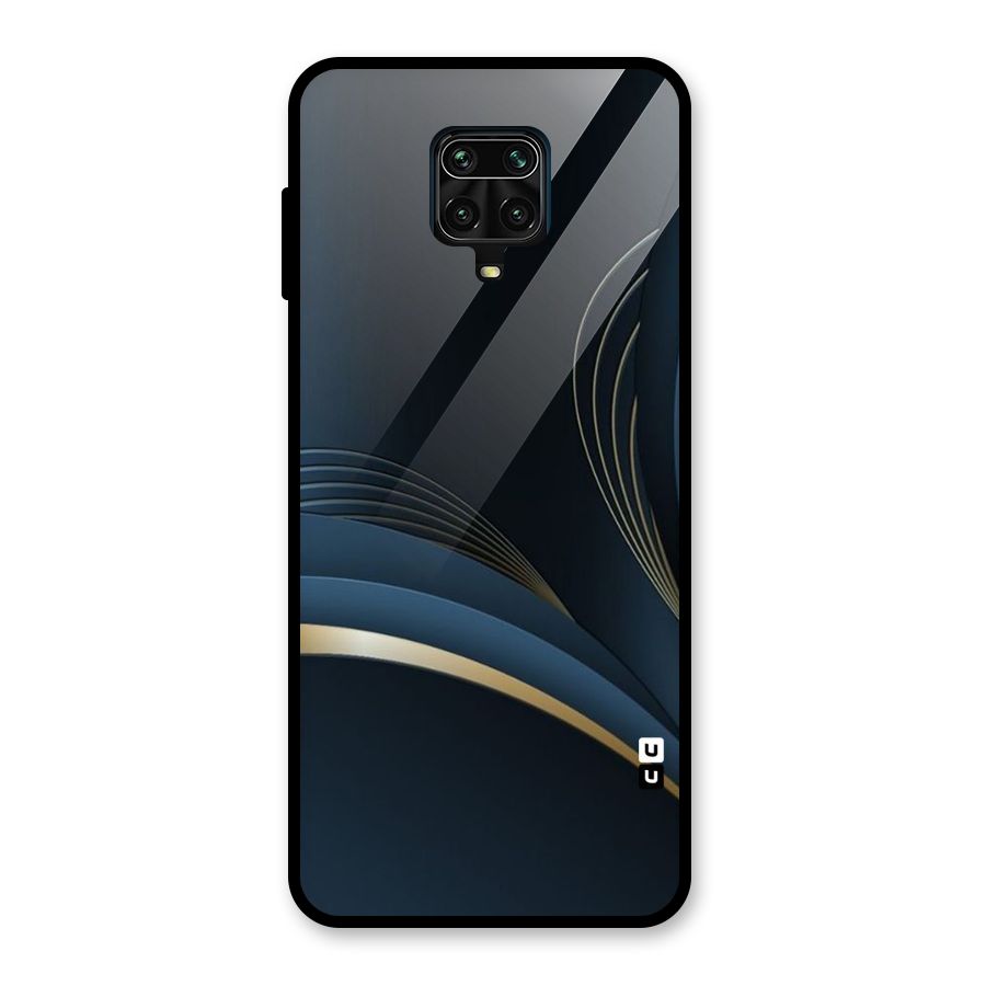 Gold Blue Beauty Glass Back Case for Poco M2 Pro