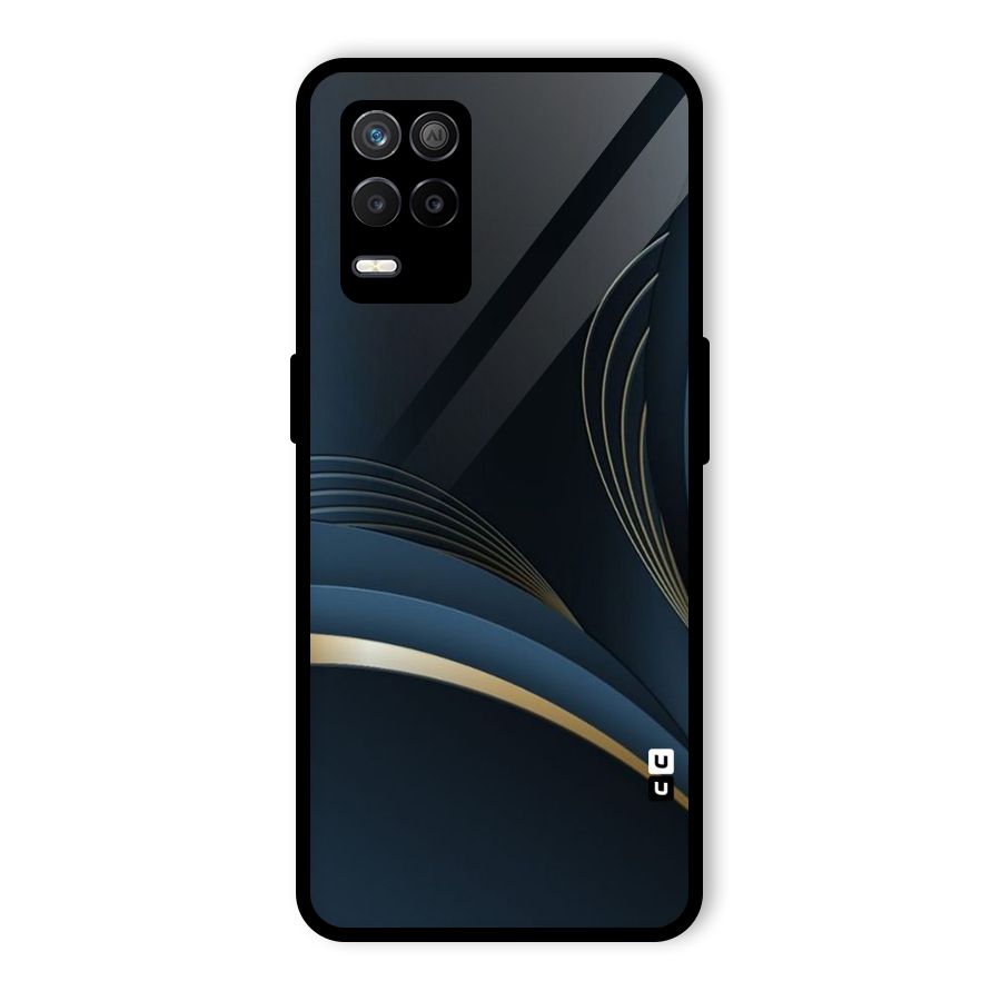 Gold Blue Beauty Glass Back Case for Realme 9 5G