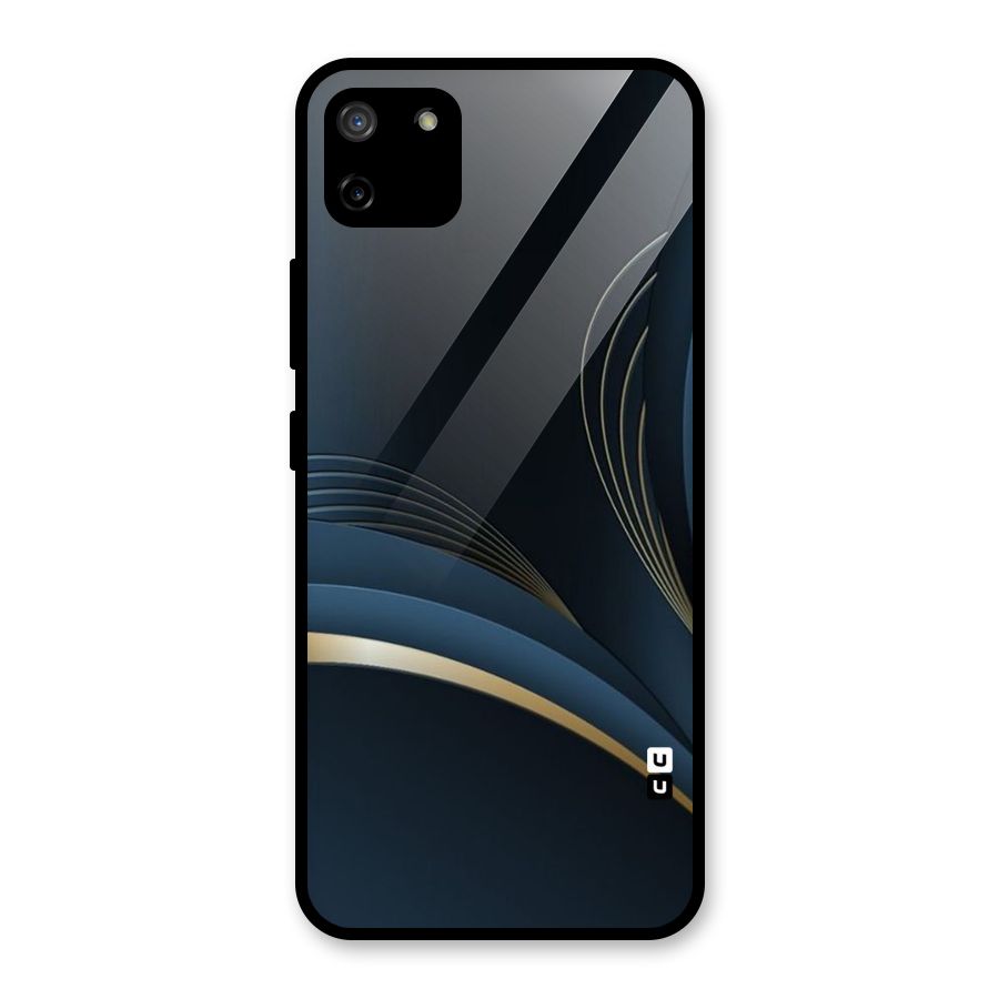 Gold Blue Beauty Glass Back Case for Realme C11
