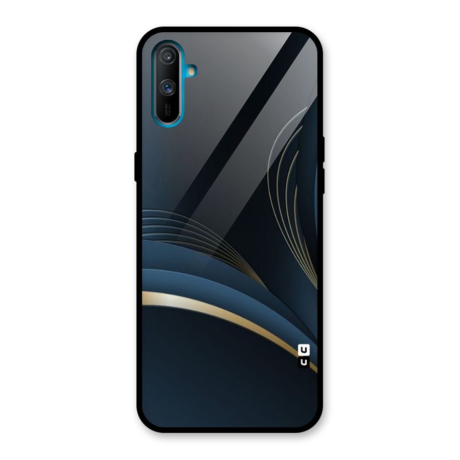 Gold Blue Beauty Glass Back Case for Realme C3