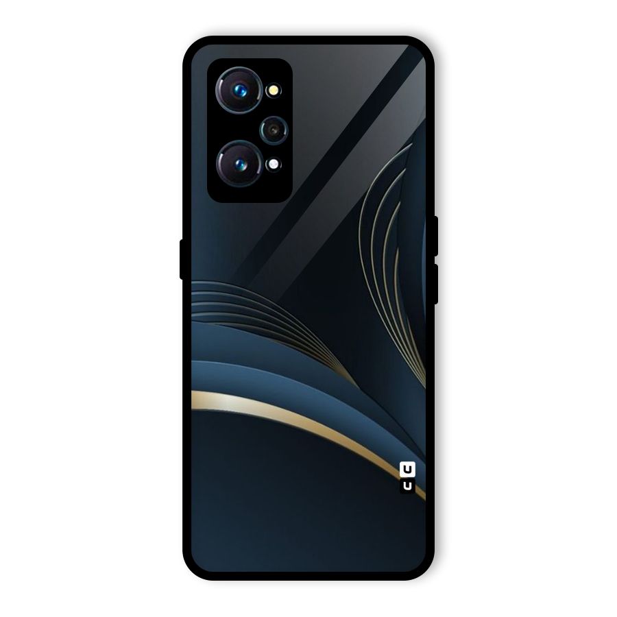 Gold Blue Beauty Glass Back Case for Realme GT Neo2