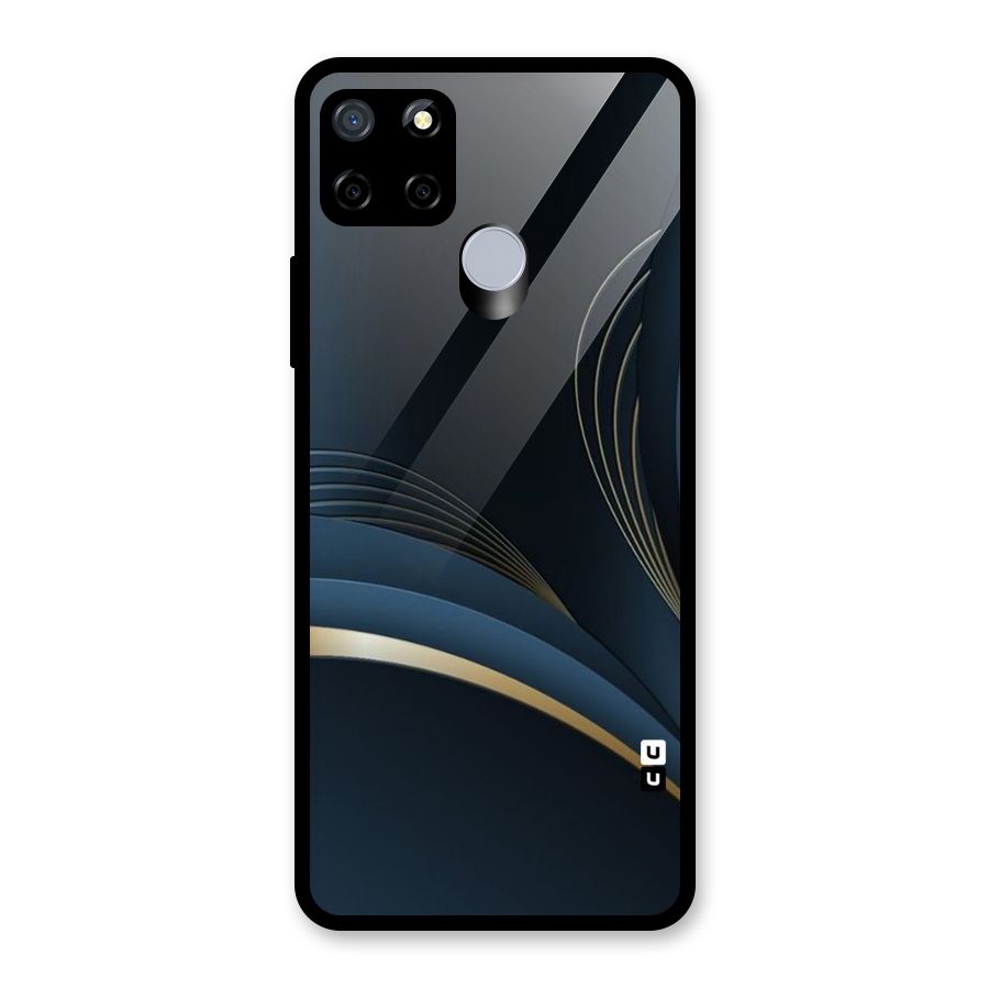 Gold Blue Beauty Glass Back Case for Realme Narzo 20
