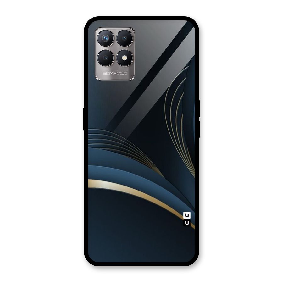 Gold Blue Beauty Glass Back Case for Realme Narzo 50