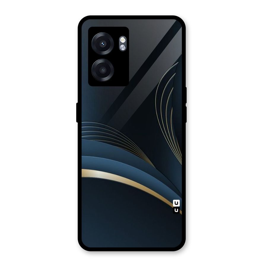 Gold Blue Beauty Glass Back Case for Realme Narzo 50 5G
