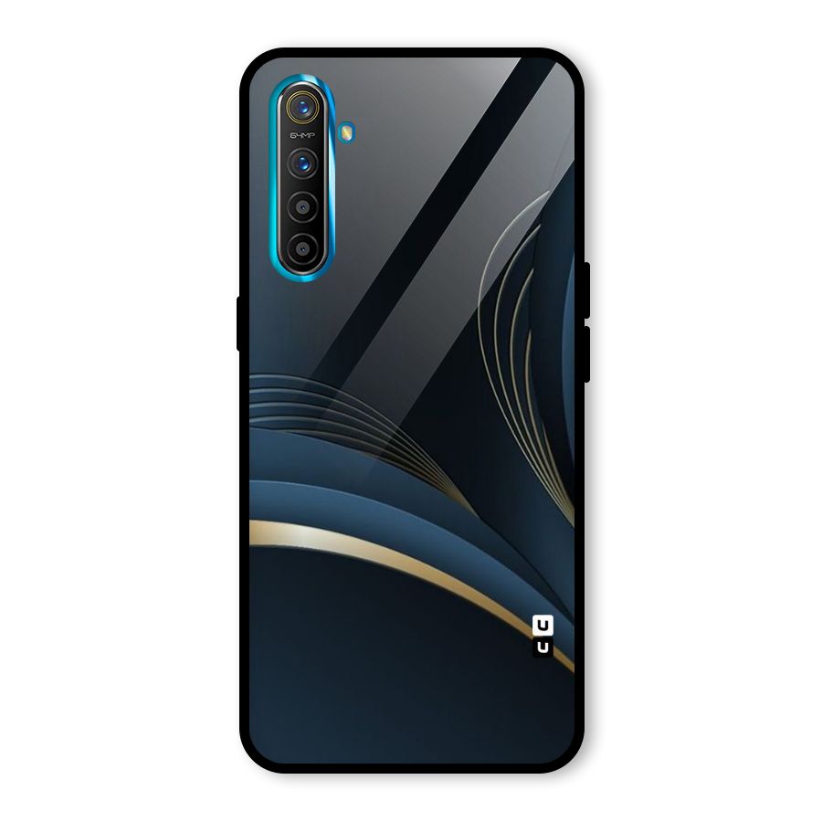 Gold Blue Beauty Glass Back Case for Realme X2