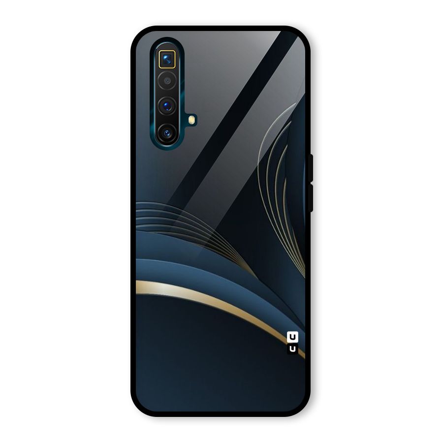 Gold Blue Beauty Glass Back Case for Realme X3 SuperZoom