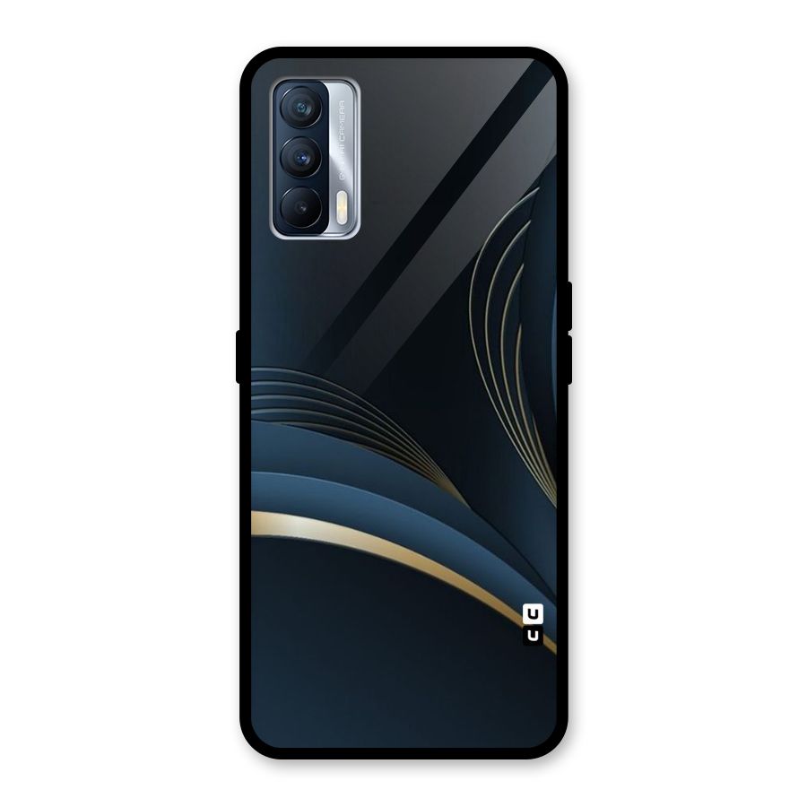 Gold Blue Beauty Glass Back Case for Realme X7