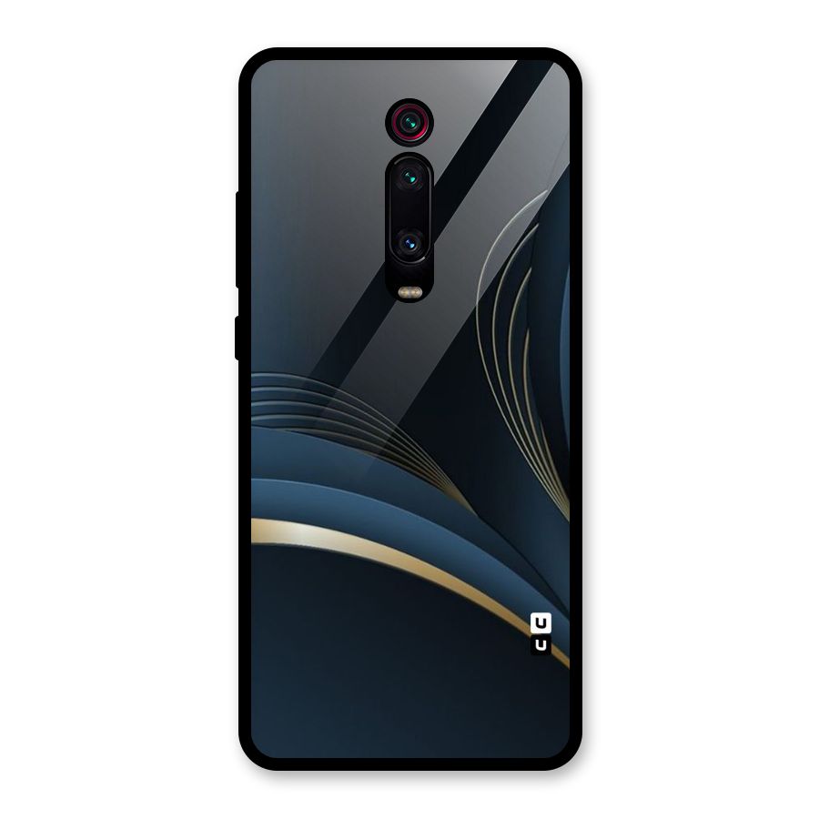 Gold Blue Beauty Glass Back Case for Redmi K20