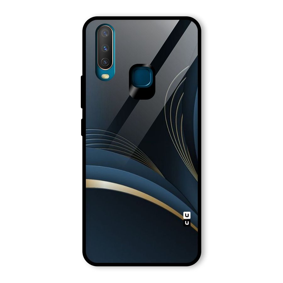 Gold Blue Beauty Glass Back Case for Vivo U10