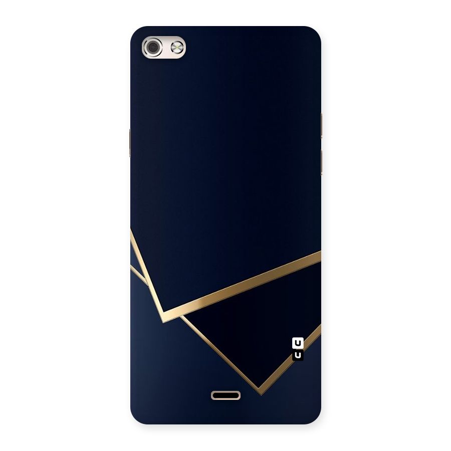 Gold Corners Back Case for Micromax Canvas Silver 5