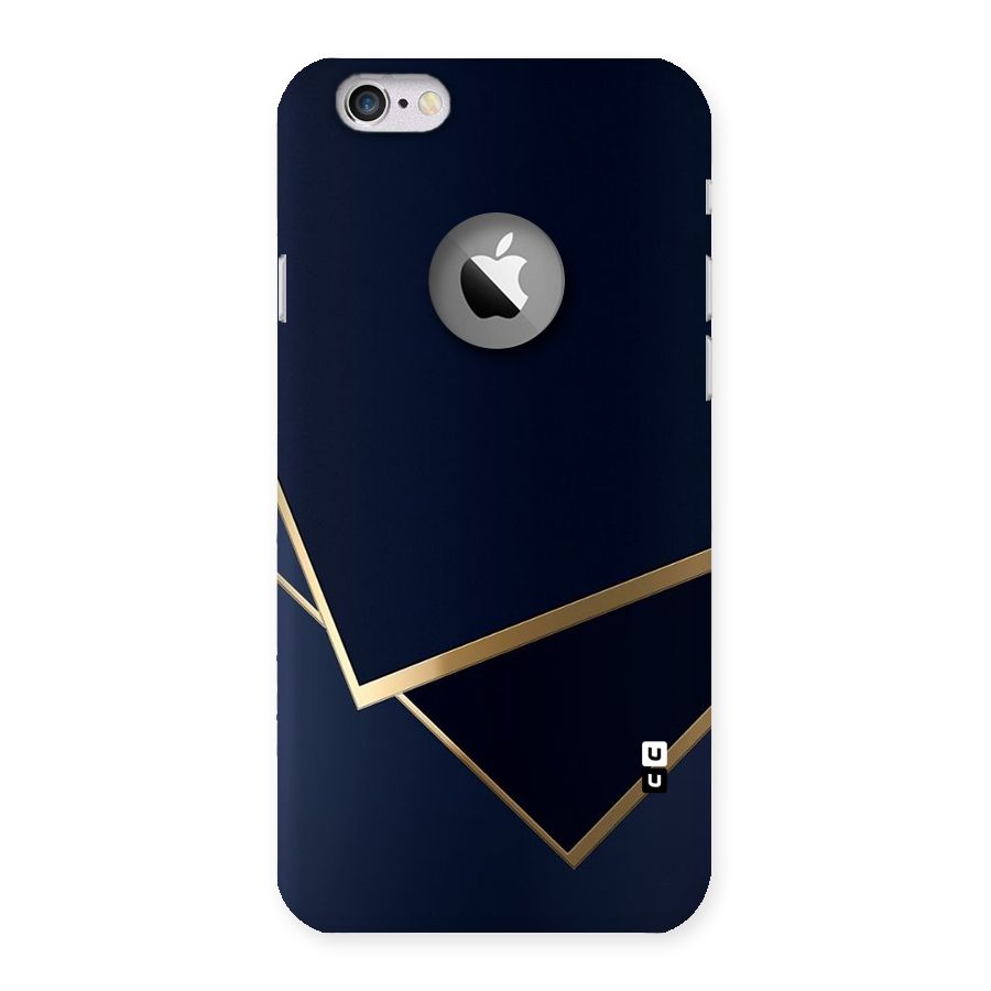 Gold Corners Back Case for iPhone 6 Logo Cut