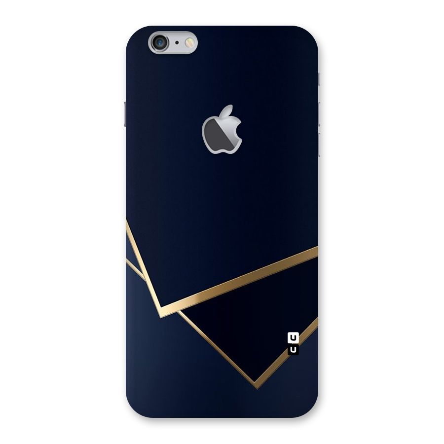 Gold Corners Back Case for iPhone 6 Plus 6S Plus Logo Cut