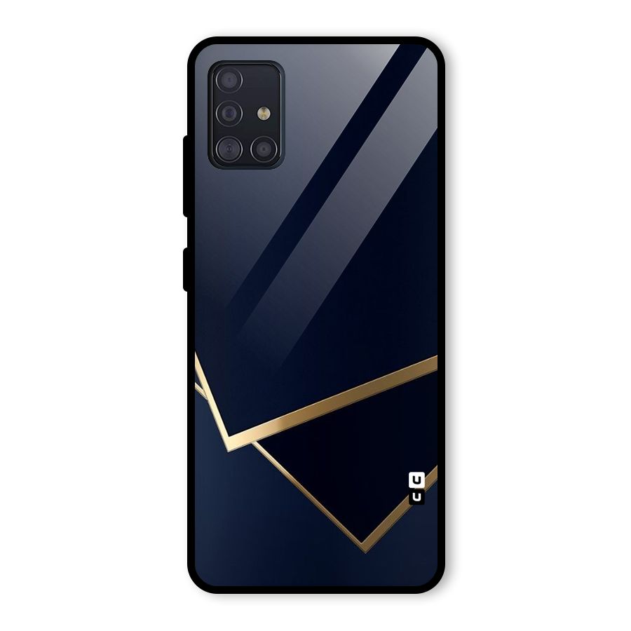Gold Corners Glass Back Case for Galaxy A51