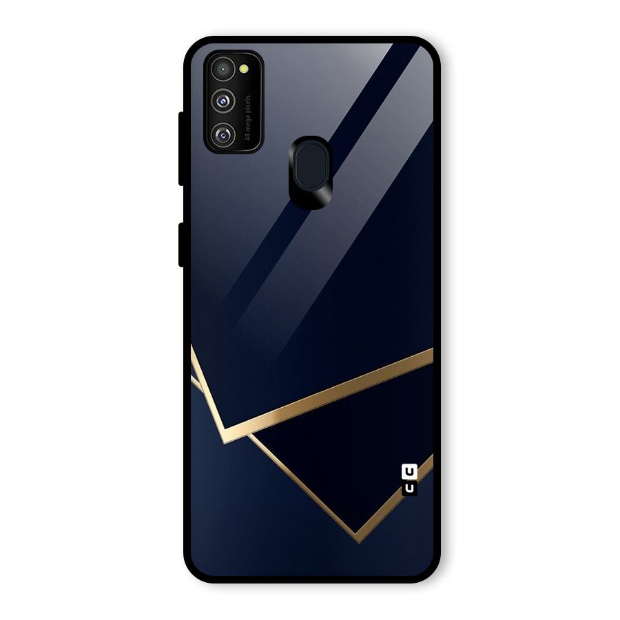 Gold Corners Glass Back Case for Galaxy M21