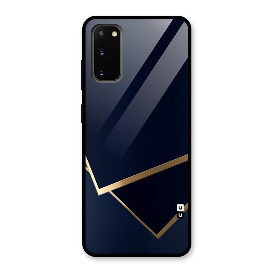 Gold Corners Glass Back Case for Galaxy S20