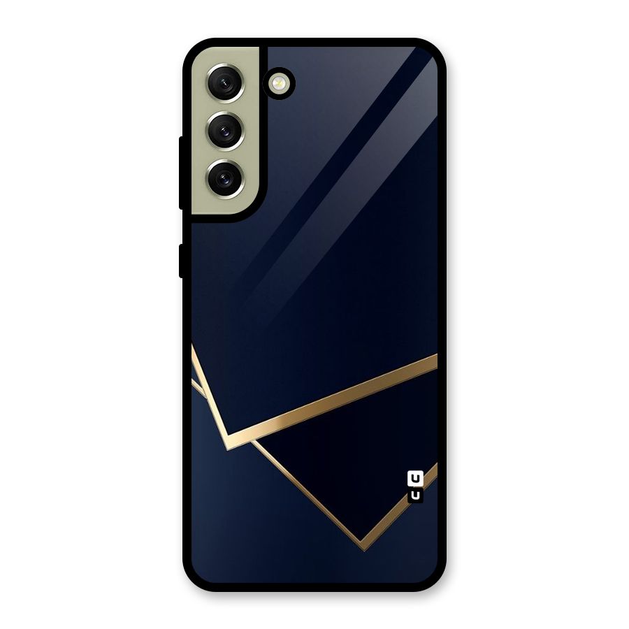 Gold Corners Glass Back Case for Galaxy S21 FE 5G