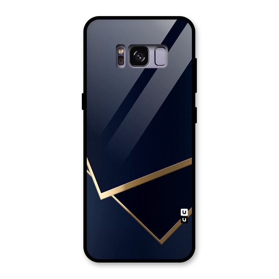 Gold Corners Glass Back Case for Galaxy S8