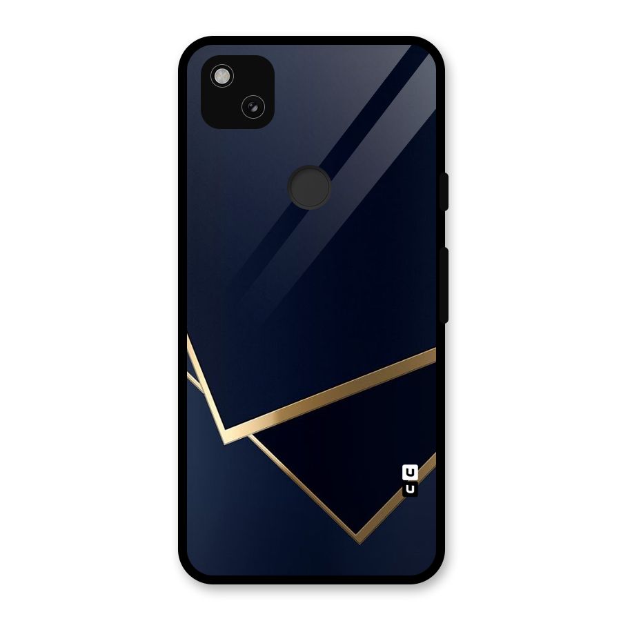 Gold Corners Glass Back Case for Google Pixel 4a