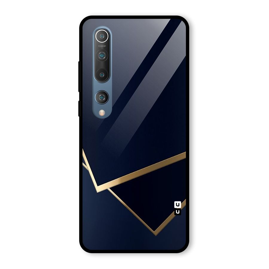 Gold Corners Glass Back Case for Mi 10