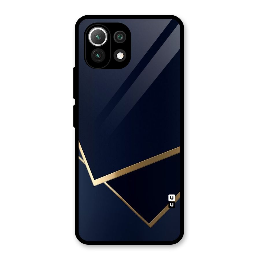 Gold Corners Glass Back Case for Mi 11 Lite NE 5G