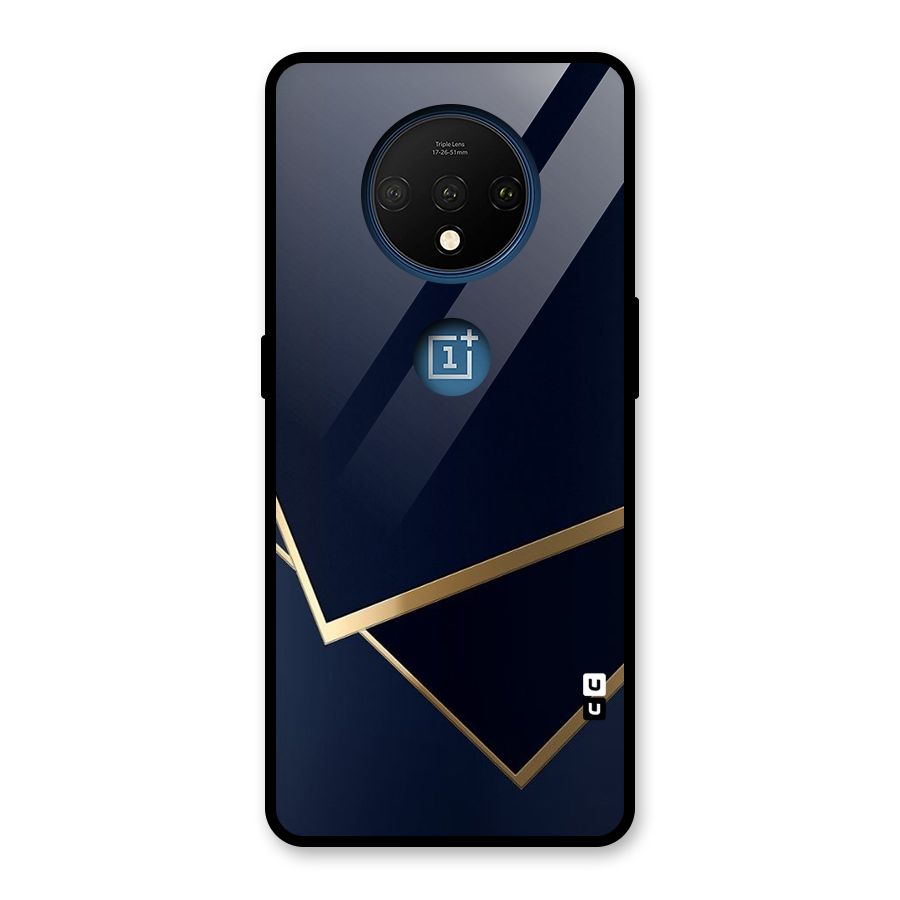 Gold Corners Glass Back Case for OnePlus 7T