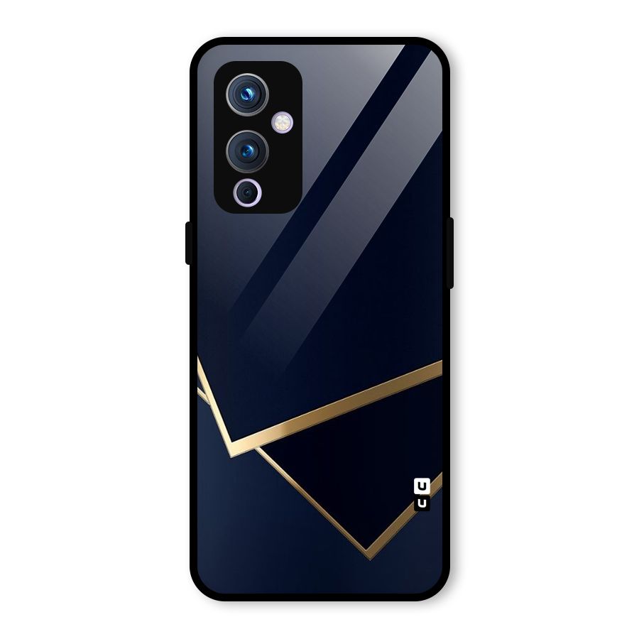 Gold Corners Glass Back Case for OnePlus 9