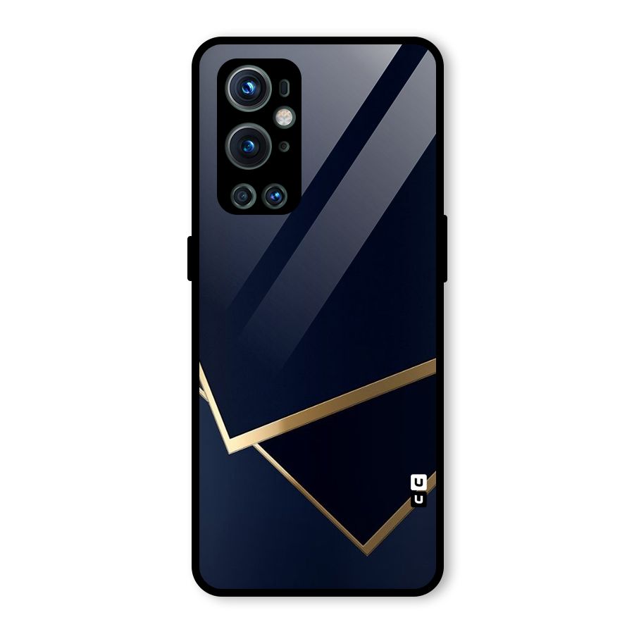 Gold Corners Glass Back Case for OnePlus 9 Pro