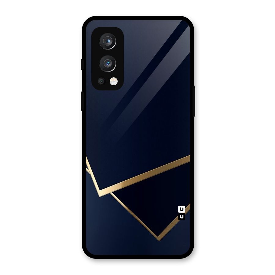 Gold Corners Glass Back Case for OnePlus Nord 2 5G