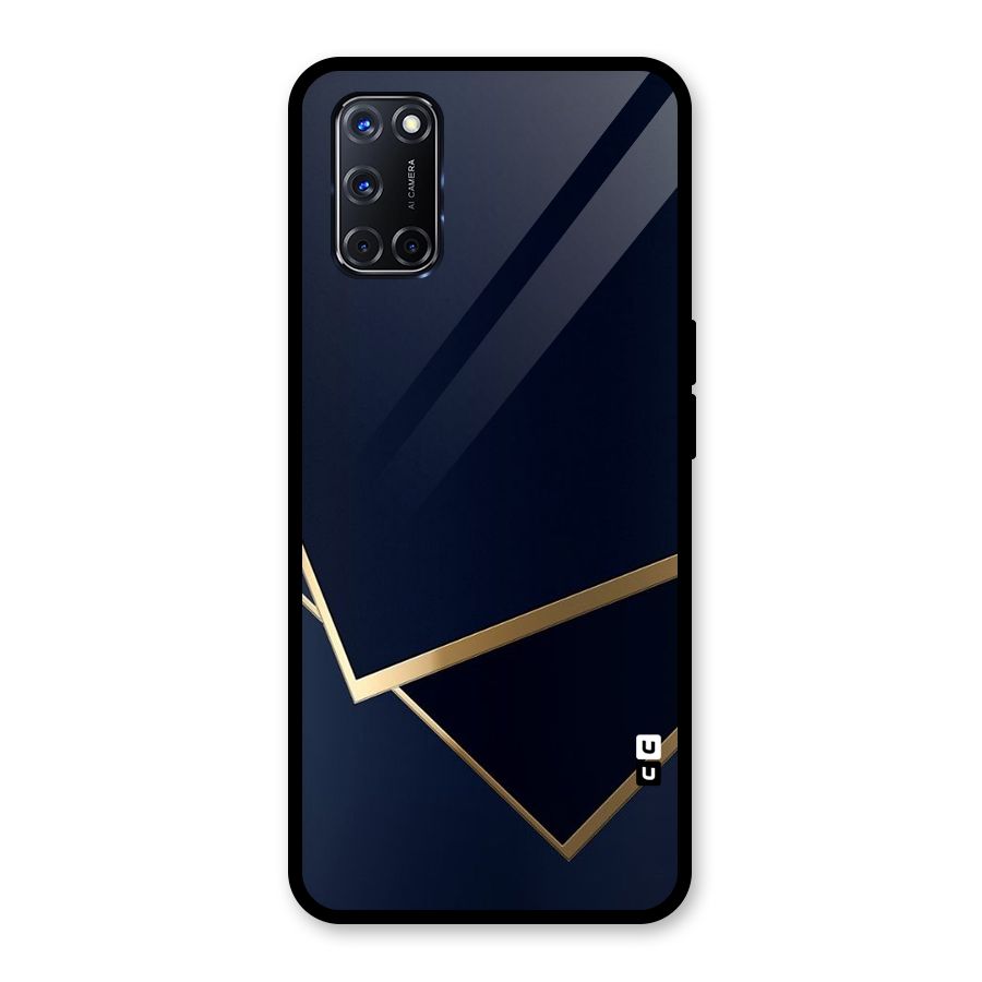Gold Corners Glass Back Case for Oppo A52
