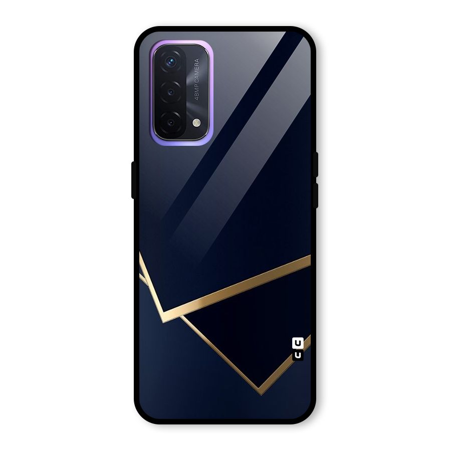 Gold Corners Glass Back Case for Oppo A74 5G