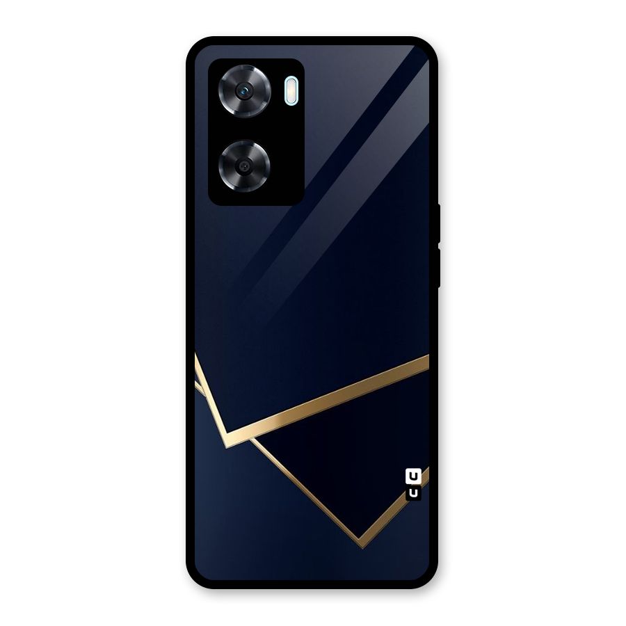 Gold Corners Glass Back Case for Oppo A77
