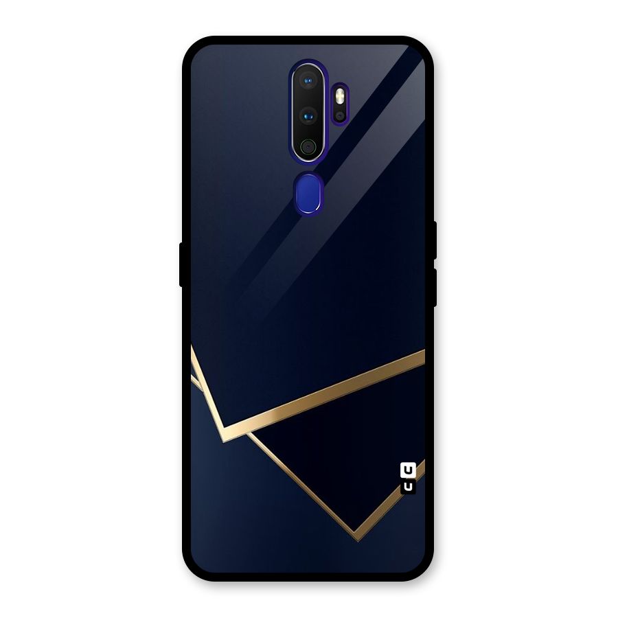 Gold Corners Glass Back Case for Oppo A9 (2020)