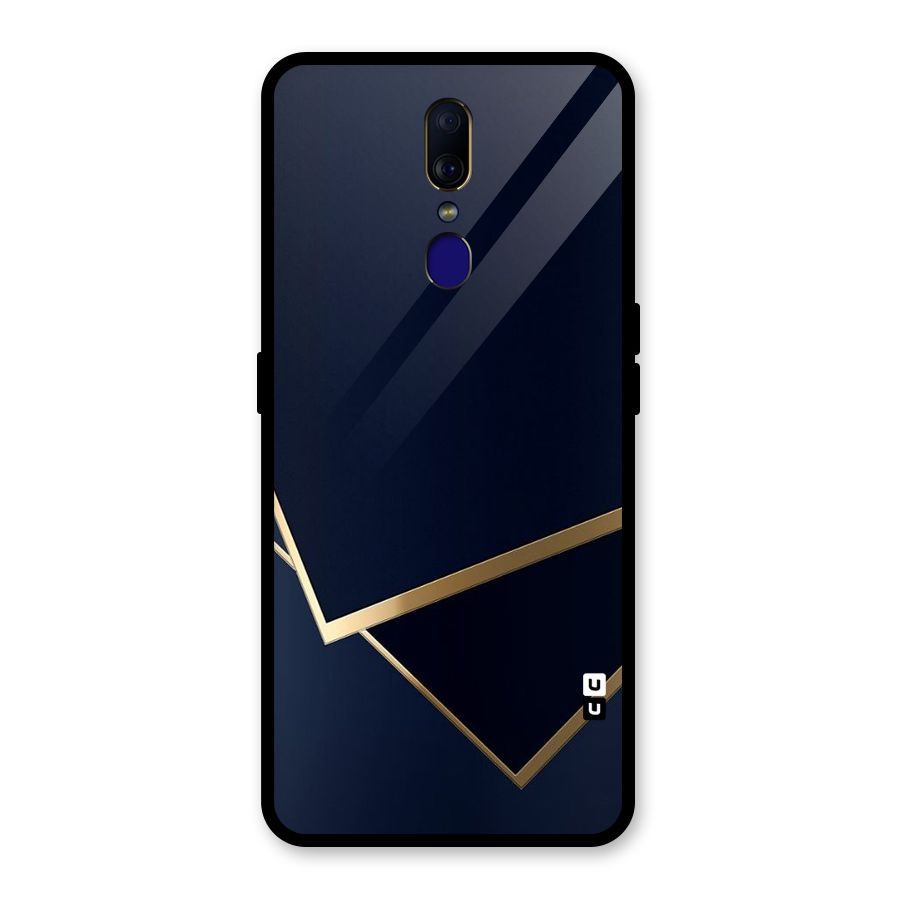Gold Corners Glass Back Case for Oppo F11