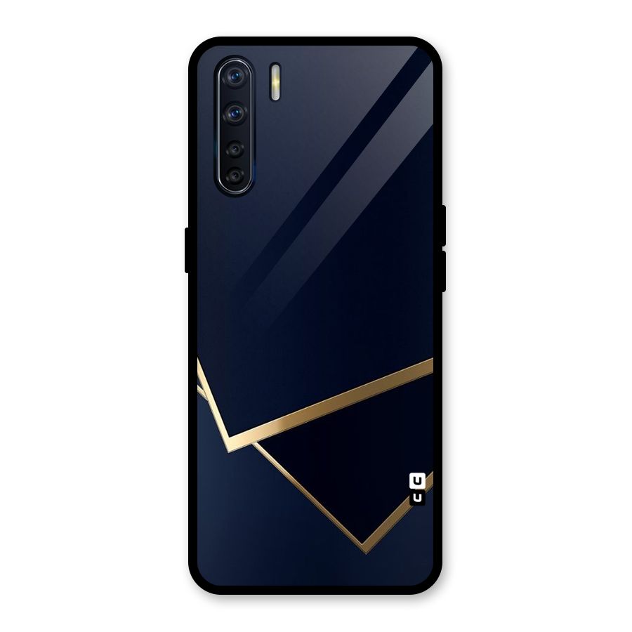 Gold Corners Glass Back Case for Oppo F15