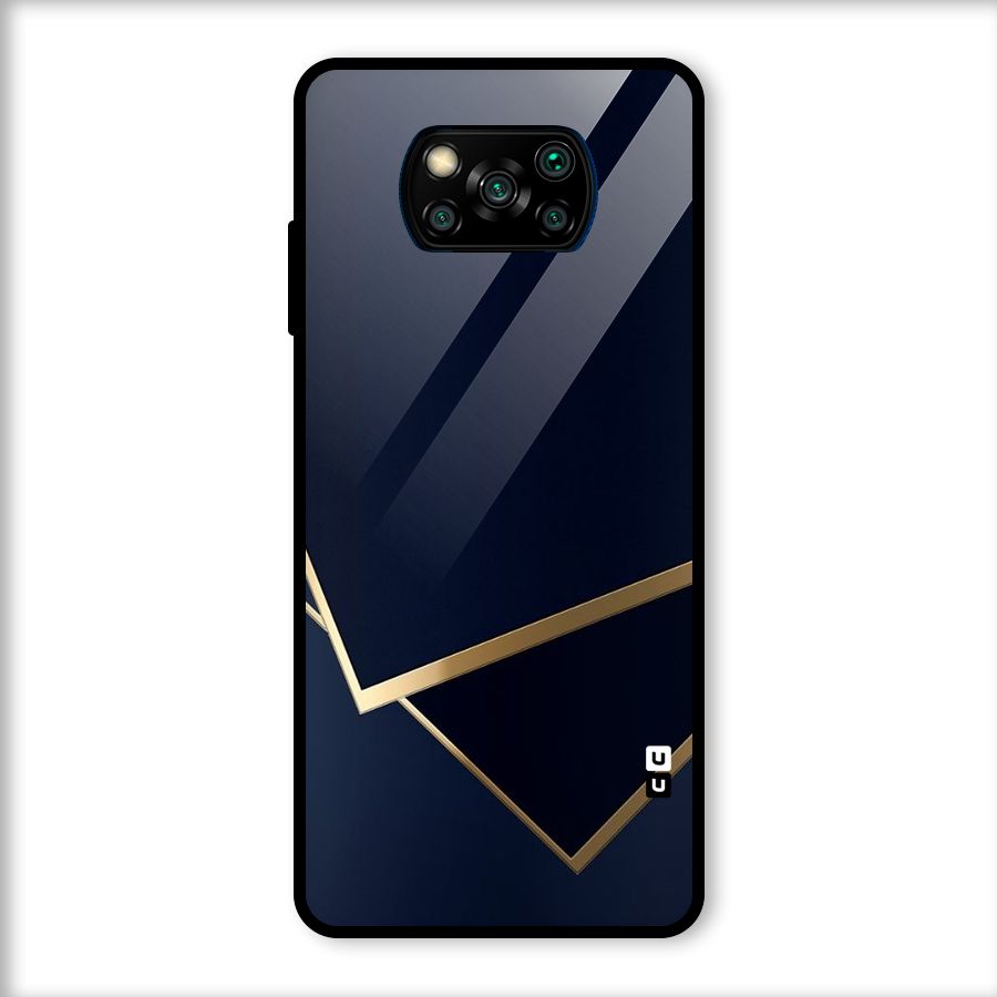 Gold Corners Glass Back Case for Poco X3