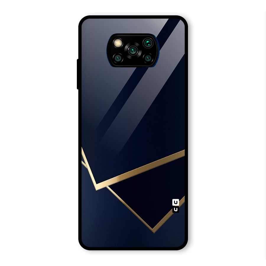 Gold Corners Glass Back Case for Poco X3 Pro