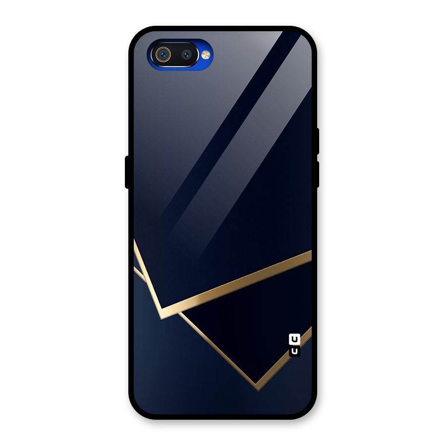 Gold Corners Glass Back Case for Realme C2