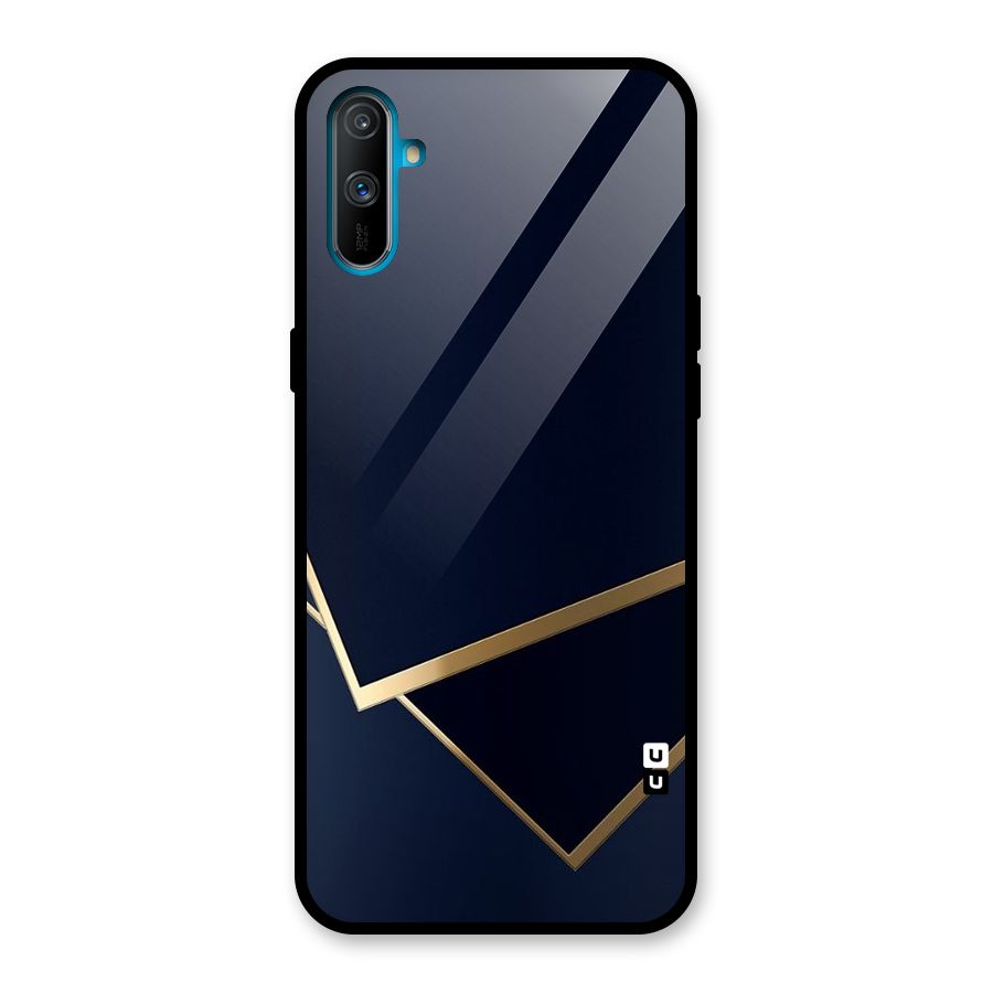 Gold Corners Glass Back Case for Realme C3