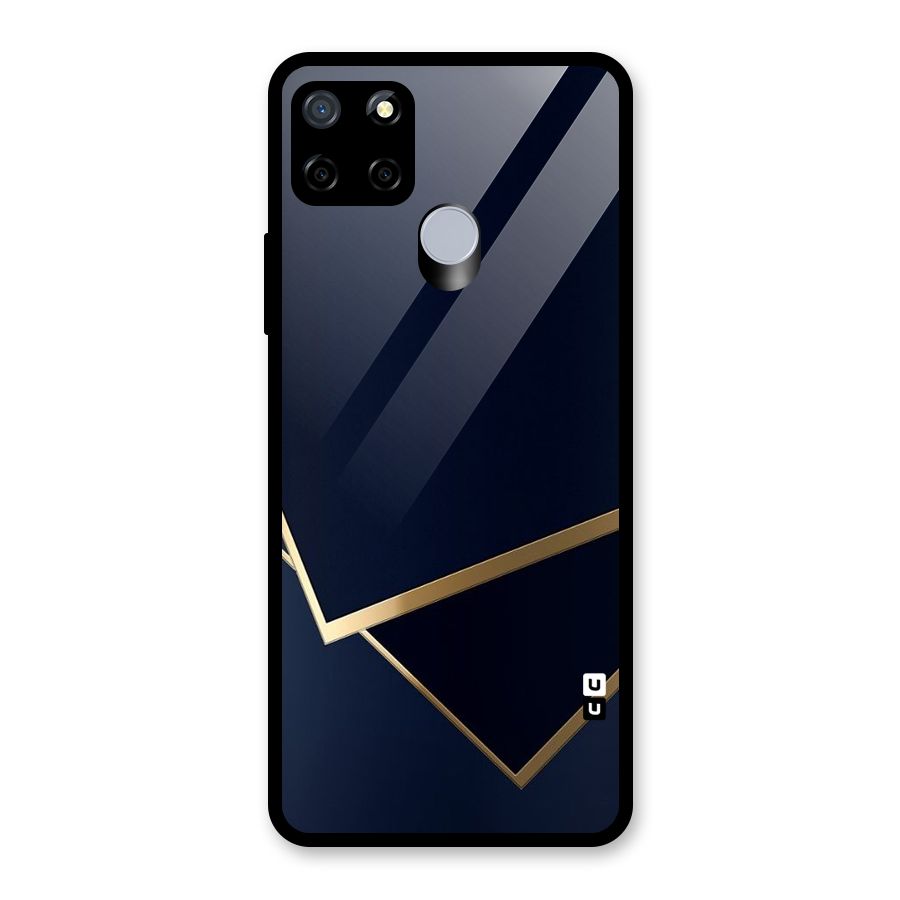 Gold Corners Glass Back Case for Realme Narzo 20