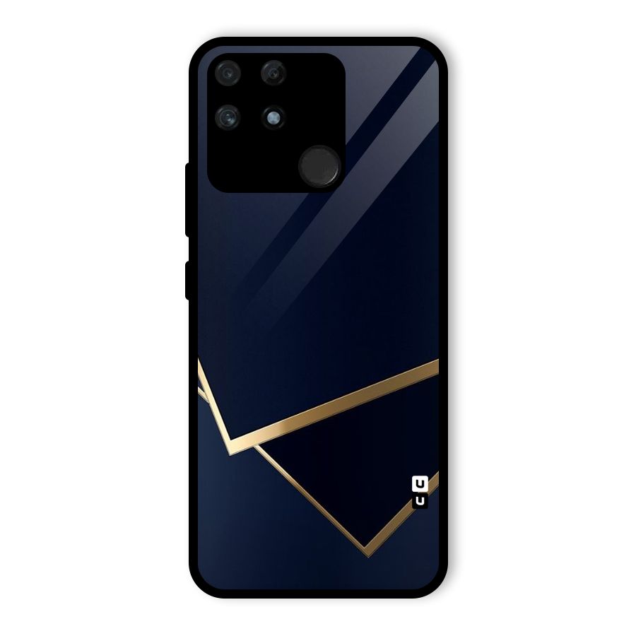 Gold Corners Glass Back Case for Realme Narzo 50A