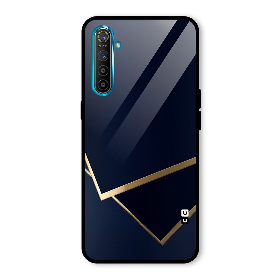 Gold Corners Glass Back Case for Realme XT