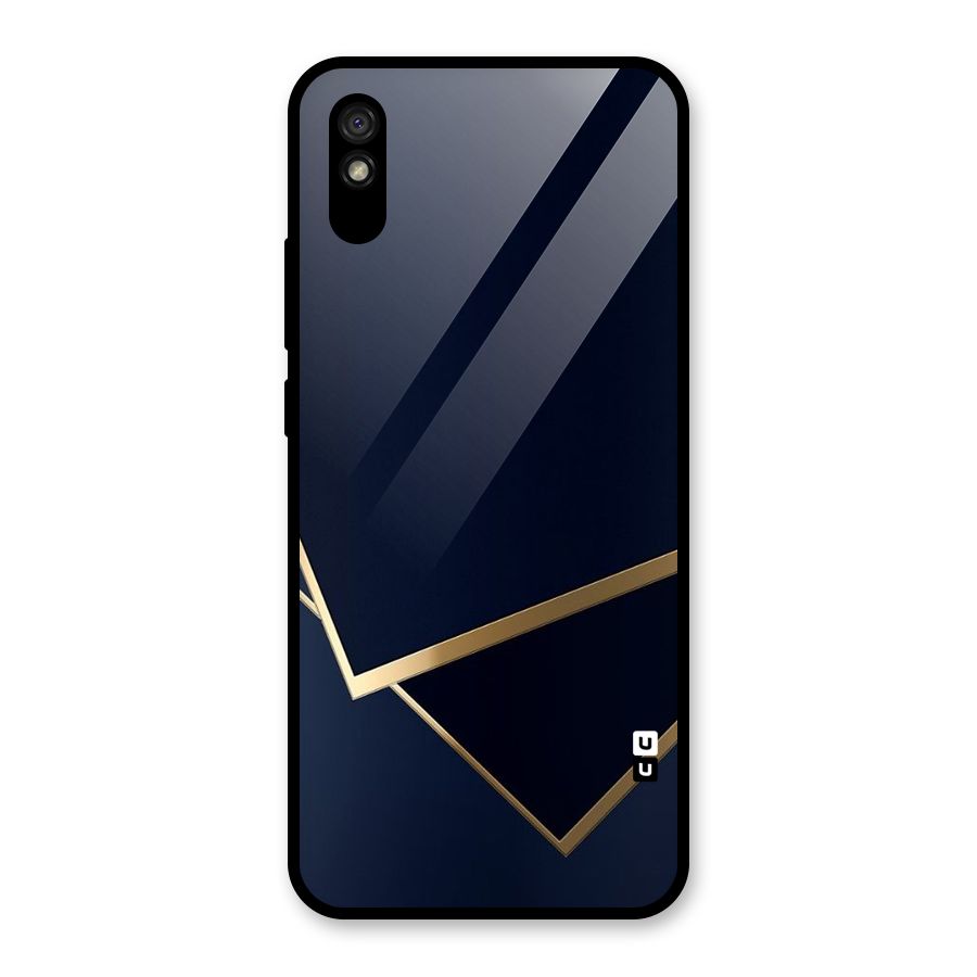 Gold Corners Glass Back Case for Redmi 9A