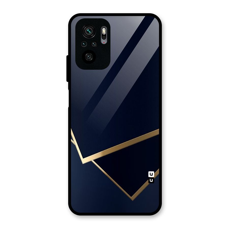 Gold Corners Glass Back Case for Redmi Note 10
