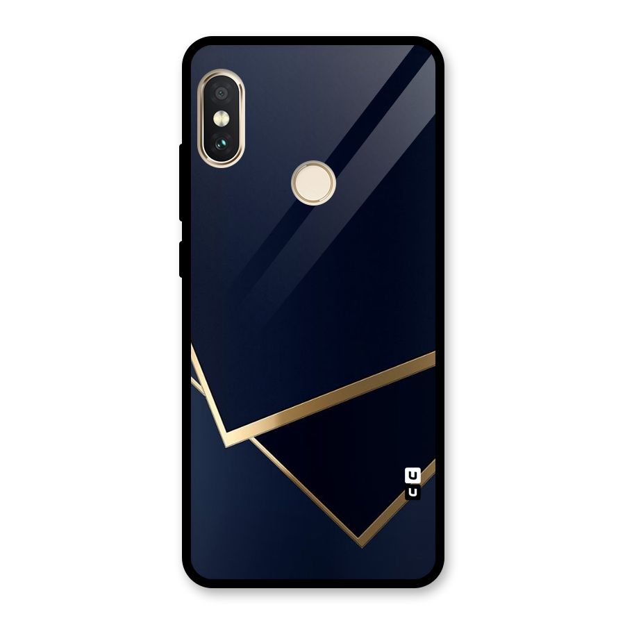 Gold Corners Glass Back Case for Redmi Note 5 Pro