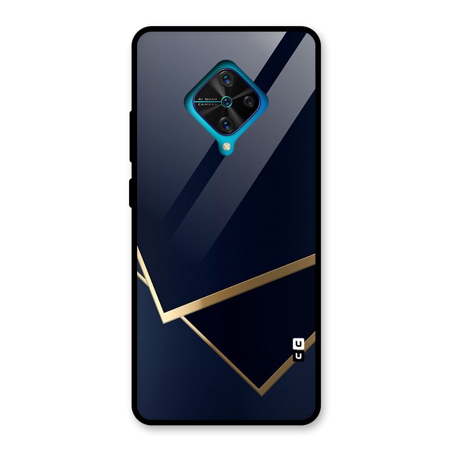 Gold Corners Glass Back Case for Vivo S1 Pro