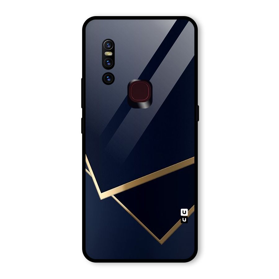 Gold Corners Glass Back Case for Vivo V15