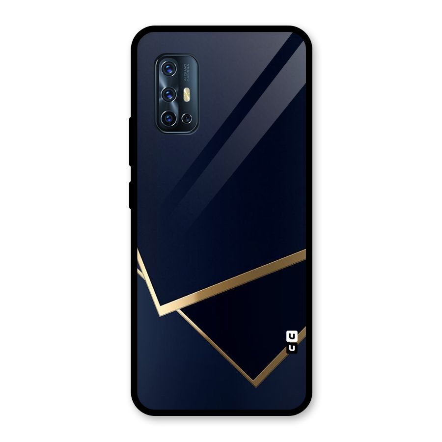 Gold Corners Glass Back Case for Vivo V17