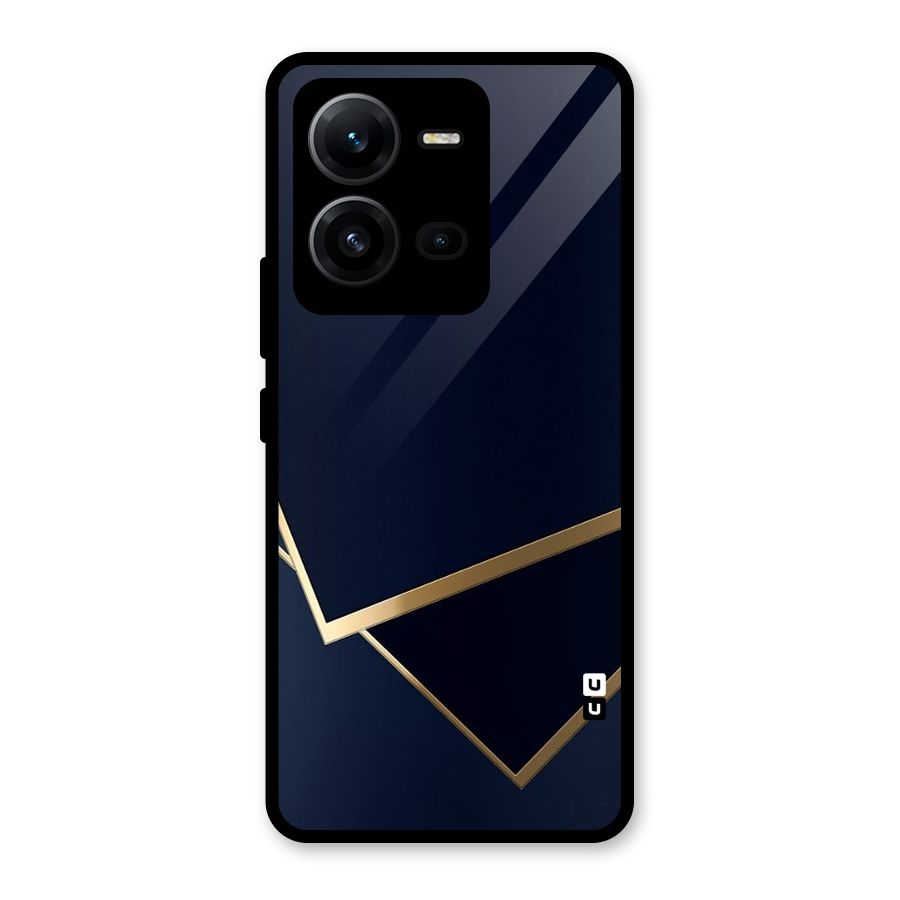 Gold Corners Glass Back Case for Vivo V25