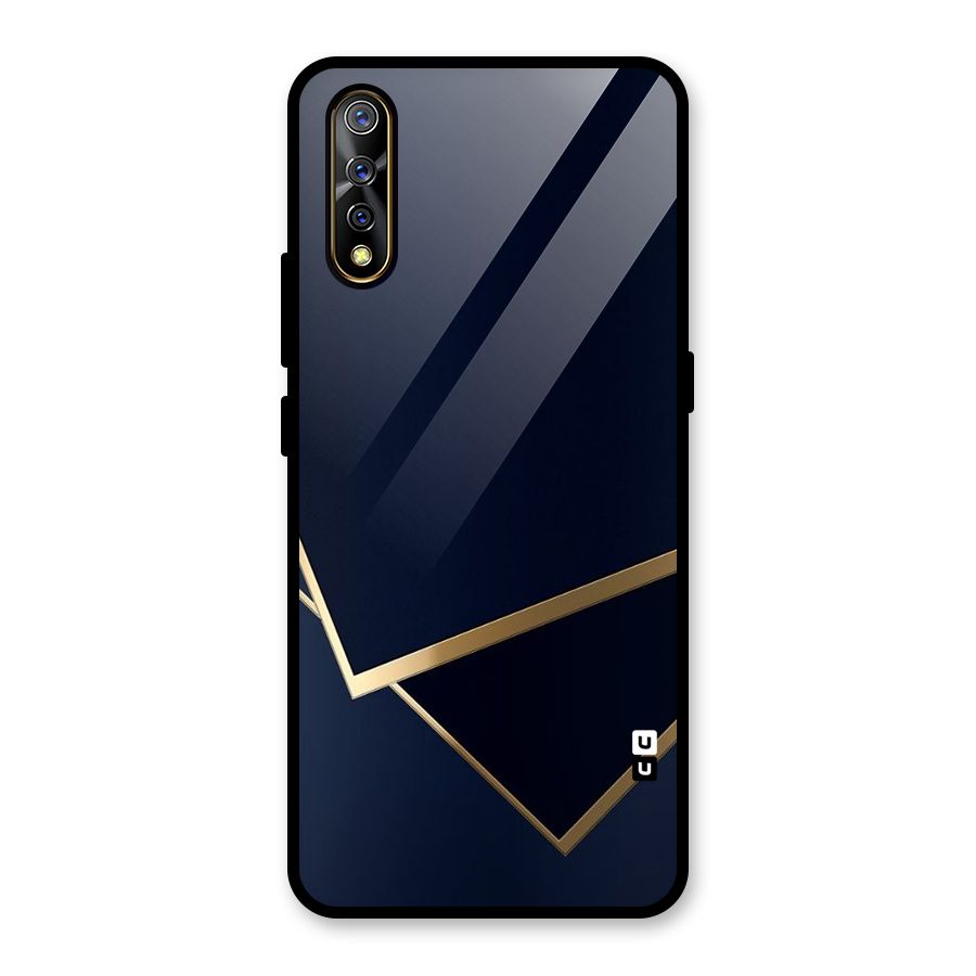 Gold Corners Glass Back Case for Vivo Z1x